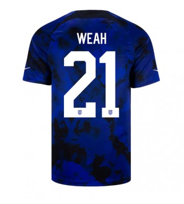 Forenede Stater Timothy Weah #21 Replika Udebanetrøje VM 2022 Kortærmet